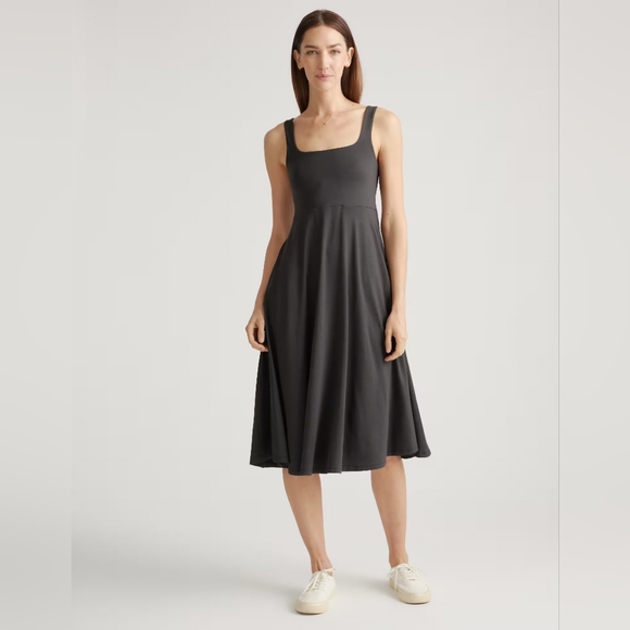 Quince Flowknit Breeze Fit + Flare Midi Dress - Medium - Picture 2 of 10